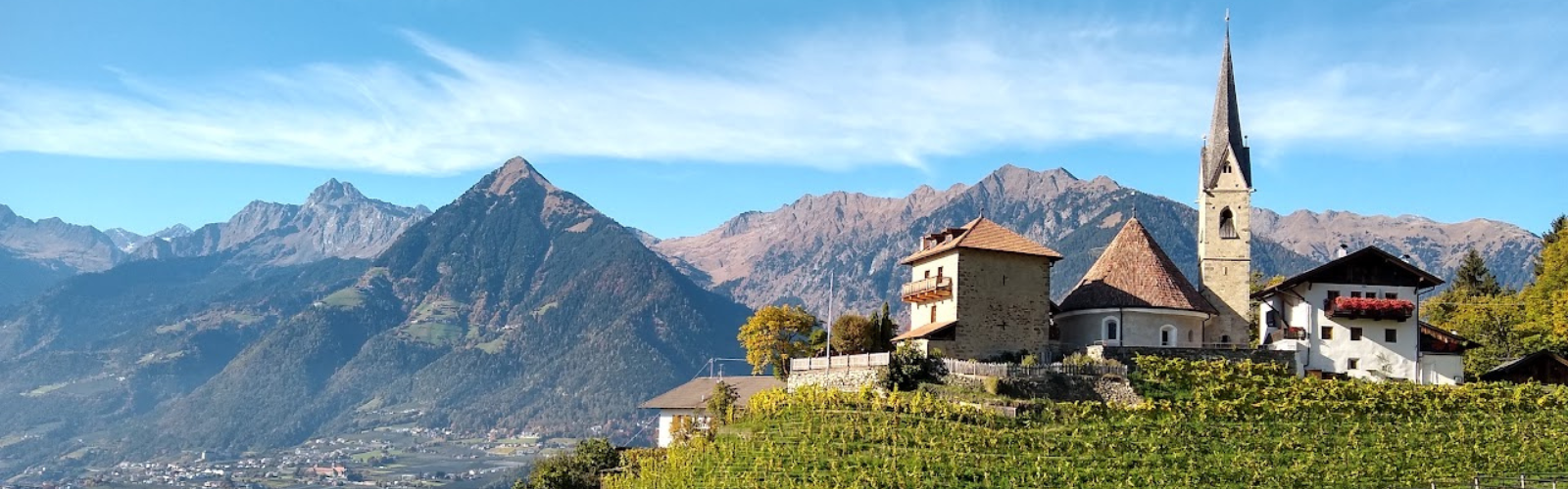 House on top of the Brunnenburg hill in Italy