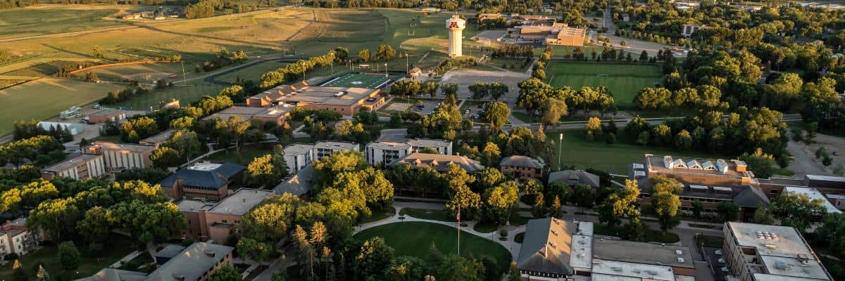 Aerial view of University of Minnesota Morris