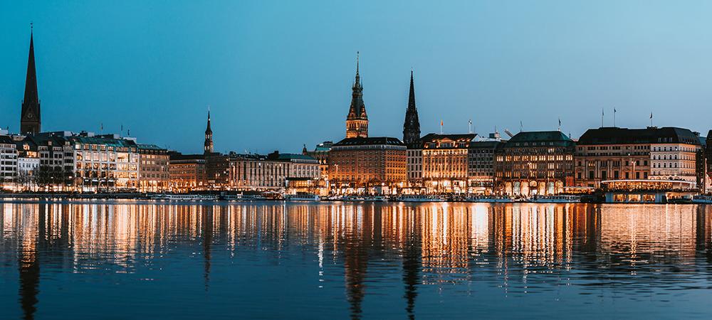 panoramic view of Hamburg