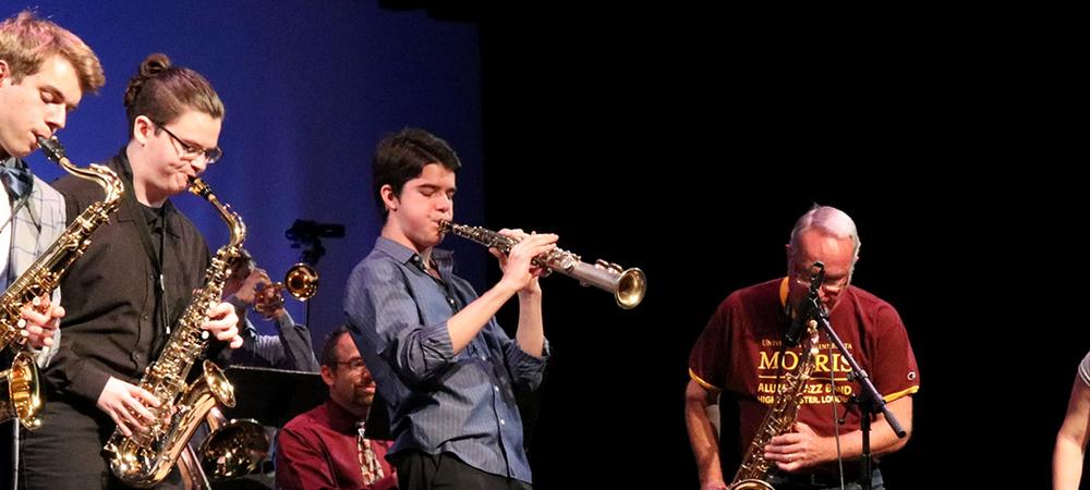 Jazz group performing on stage