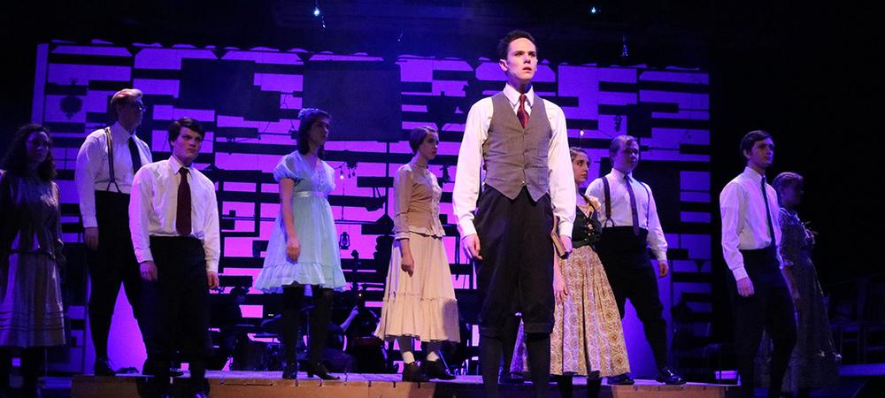 Morris students in a production of the Spring Awakening musical.