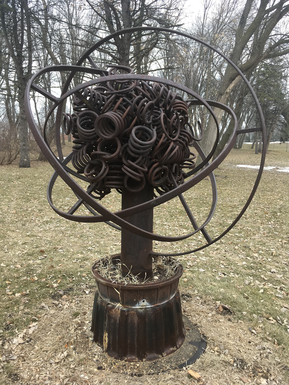 picture of atom sculpture