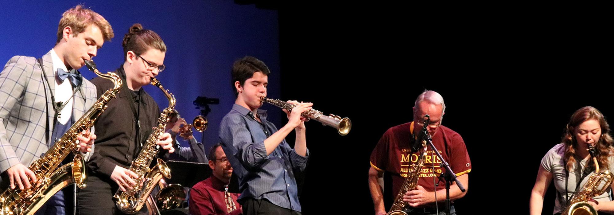 Jazz group performing on stage